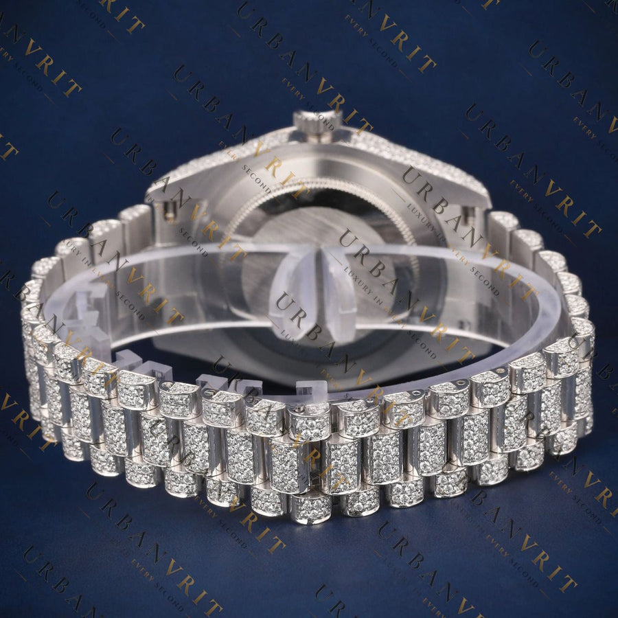 Day-Date Roman VVS1 D Color Moissanite Watch