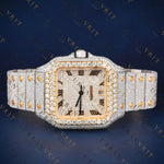 Two Tone Square VVS1 D Color Moissanite Watch