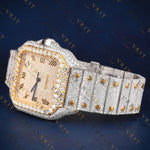 Two Tone Square VVS1 D Color Moissanite Watch