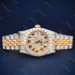 Two Tone Arabic VVS1 D Color Moissanite Watch