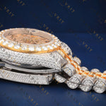 Two Tone Arabic VVS1 D Color Moissanite Watch
