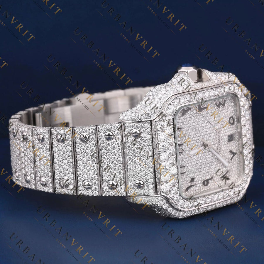 Square Arabic VVS1 D Color Moissanite Watch