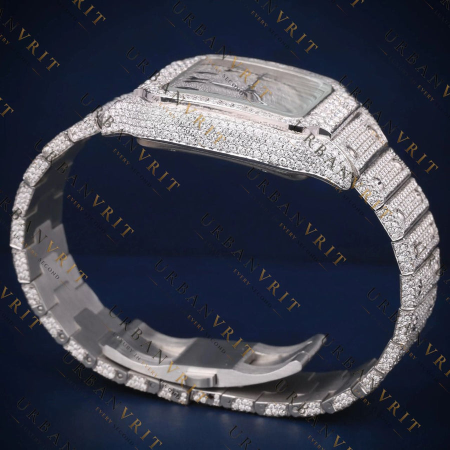 Square Arabic VVS1 D Color Moissanite Watch