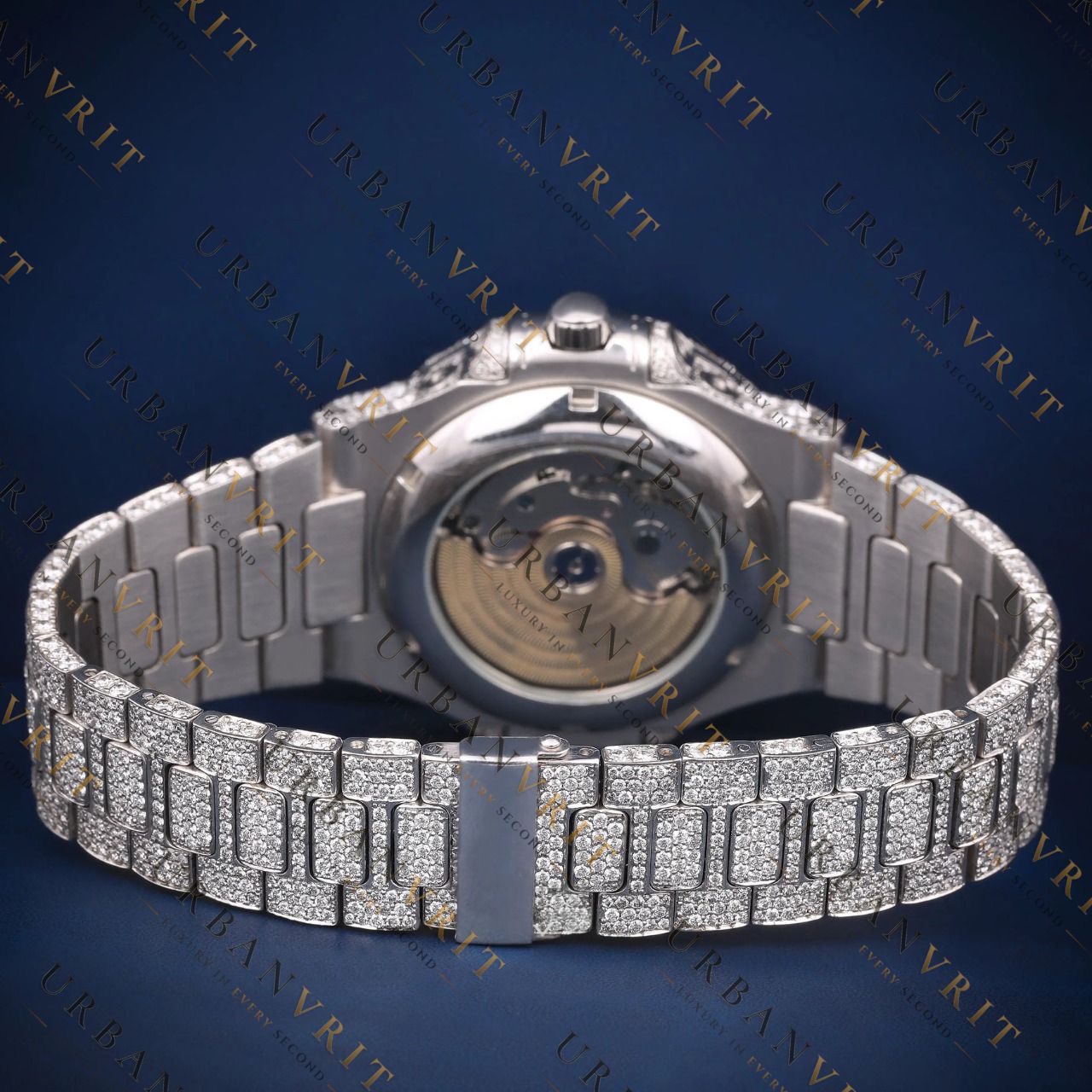Moonphase Calendar VVS1 D Color Moissanite Watch