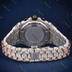 Two Tone Chronograph VVS1 D Color Moissanite Watch