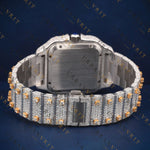 Two Tone Square  VVS1 D Color Moissanite Watch