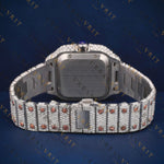Two Tone Rose Gold Square VVS1 D Color Moissanite Watch