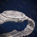 White Gold Automatic VVS1 D Color Moissanite Watch