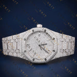 White Gold Automatic VVS1 D Color Moissanite Watch