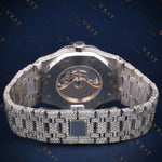 White Gold Automatic VVS1 D Color Moissanite Watch