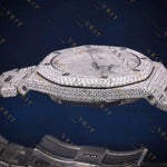 White Gold Automatic VVS1 D Color Moissanite Watch