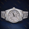 White Dial Diamond Marker VVS1 D Color Moissanite Watch
