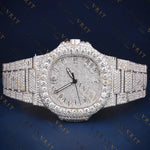 Silver Dial VVS1 D Color Moissanite Watch