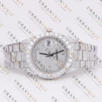 Silver Day-Date VVS1 D Color Moissanite Watch