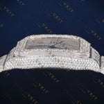 Silver Roman Dial VVS1 D Color Moissanite Watch