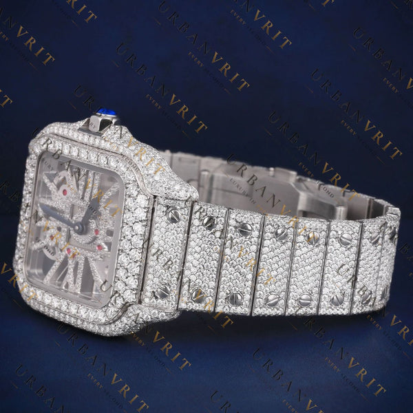 Skeleton Dial VVS1 D Color Moissanite Watch