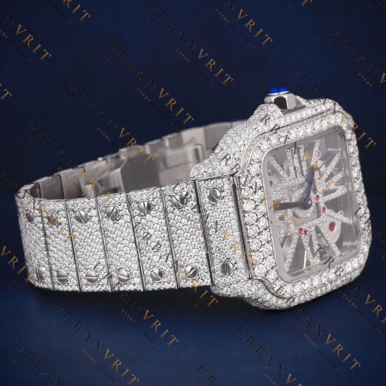 Skeleton Dial VVS1 D Color Moissanite Watch