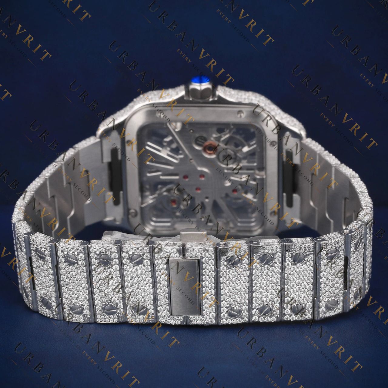 Skeleton Dial VVS1 D Color Moissanite Watch