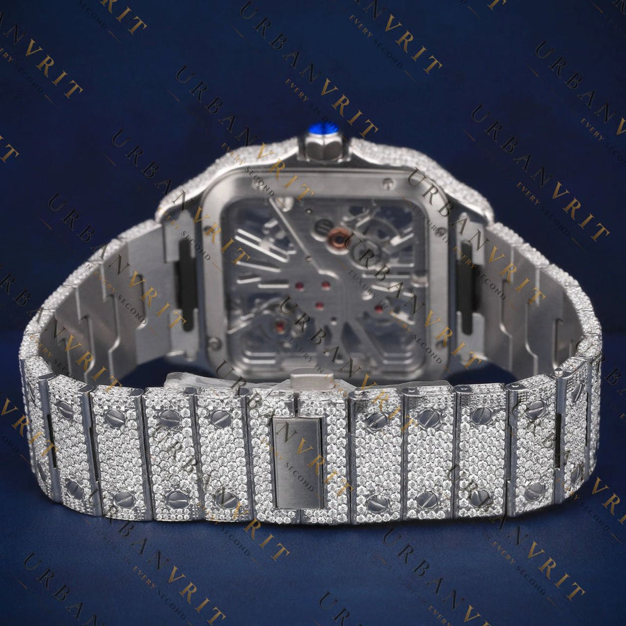 Skeleton Dial VVS1 D Color Moissanite Watch
