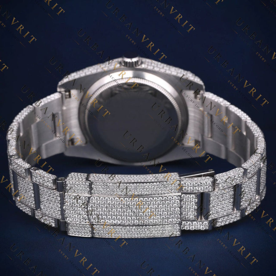 Pink Arabic Dial VVS1 D Color Moissanite Watch