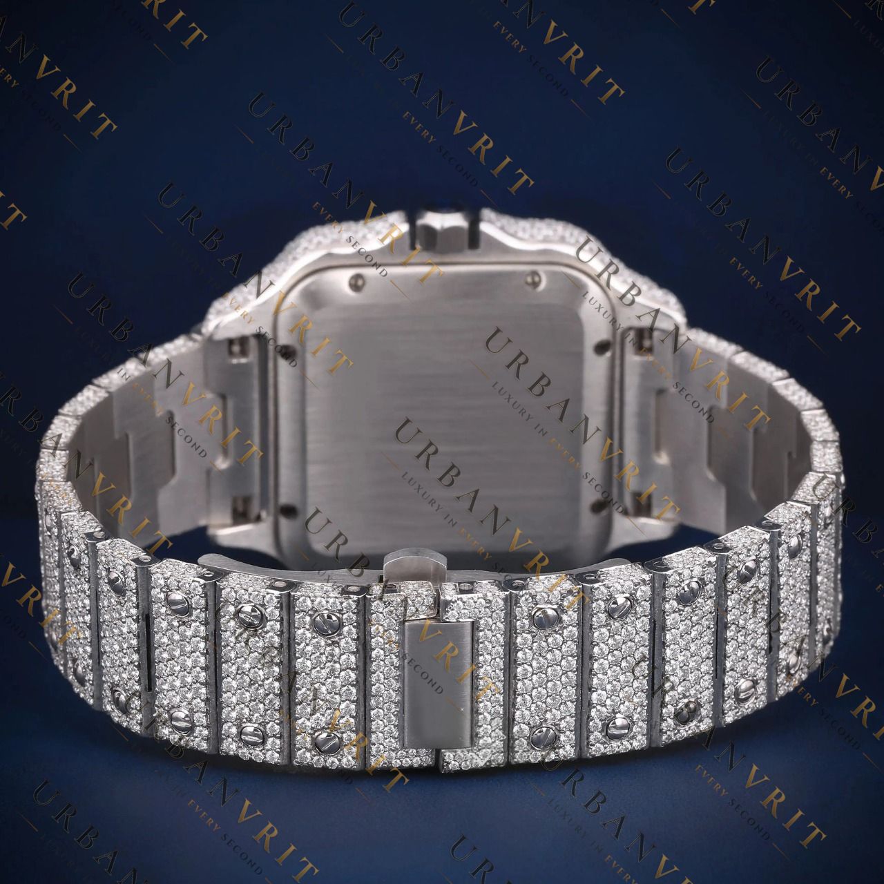 Square Arabic VVS1 D Color Moissanite Watch