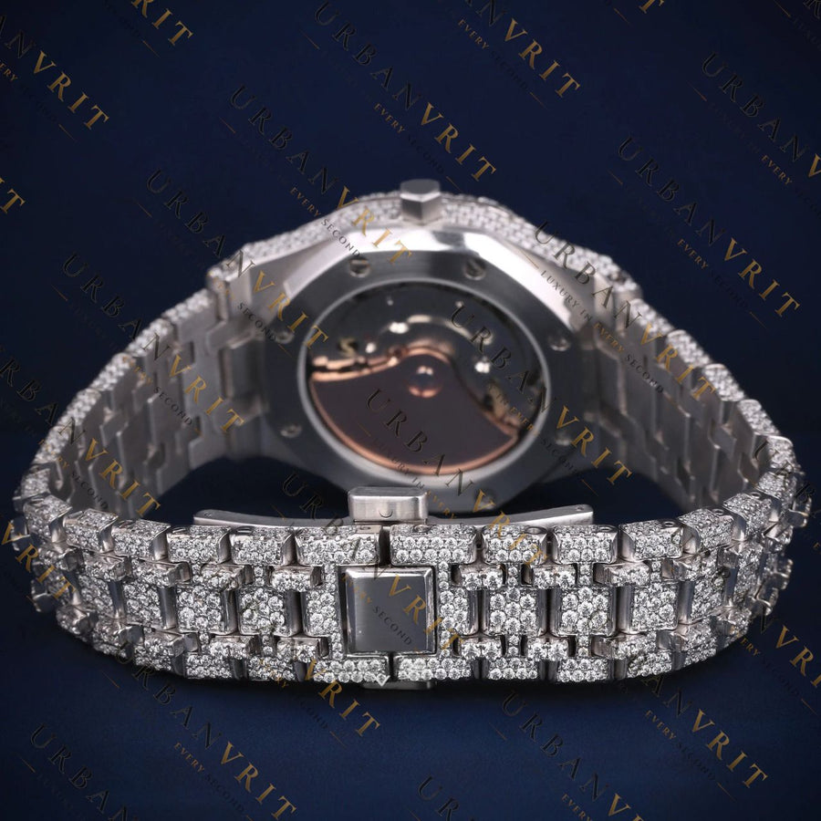 Pink Index Dial VVS1 D Color Moissanite Watch