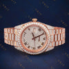 Rose Gold Day-Date VVS1 D Color Moissanite Watch