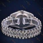 White Gold Day-Date VVS1 D Color Moissanite Watch