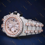 Two-Tone Chronograph VVS1 D Color Moissanite Watch