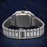Square Pink Roman Numeral VVS1 D Color Moissanite Watch