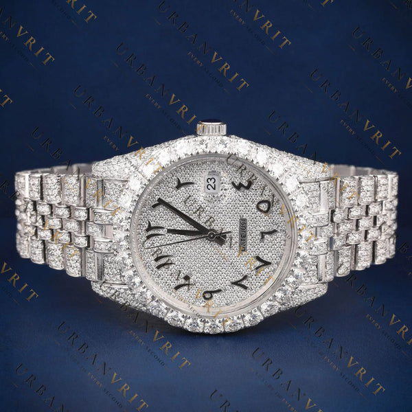 Iced Out Day-Date VVS1 D Color Moissanite Watch