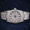 Ruby Red Marker VVS1 D Color Moissanite Day-Date Watch