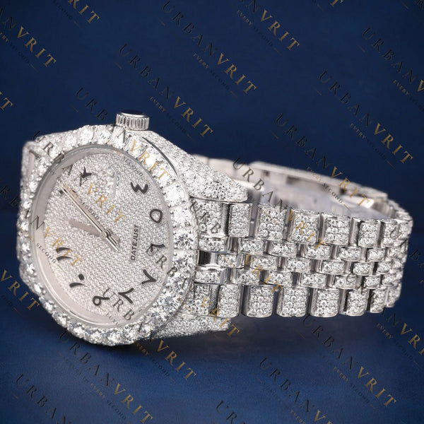 Iced Out Day-Date VVS1 D Color Moissanite Watch