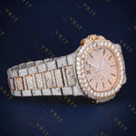 Two-Tone Rose Gold VVS1 D Color Moissanite Automatic Watch