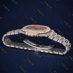 Two-Tone Rose Gold VVS1 D Color Moissanite Automatic Watch