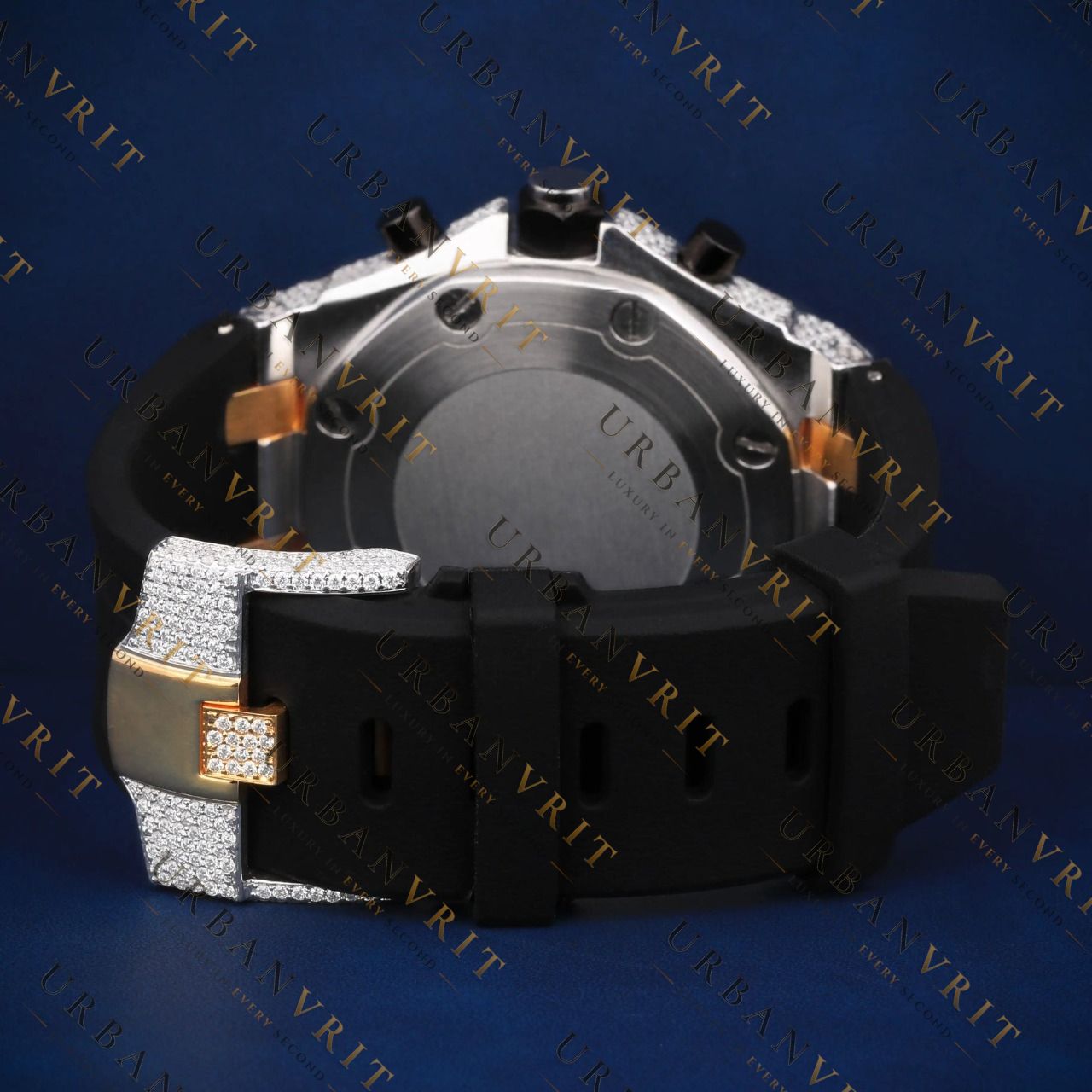 Two-Tone VVS1 D Color Moissanite Chronograph Watch