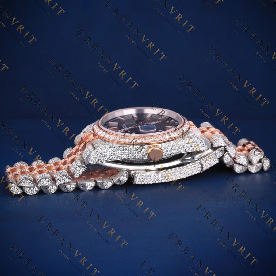 Two-Tone Dial VVS1 D Color Moissanite Watch