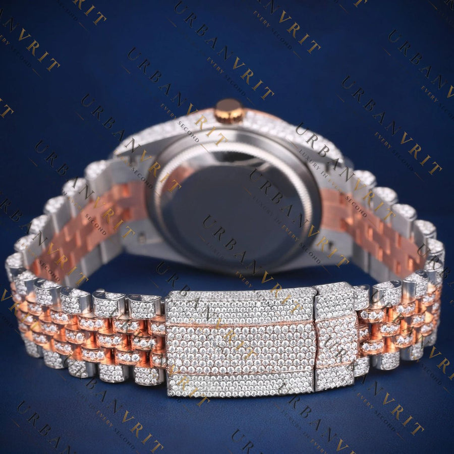 Two-Tone Dial VVS1 D Color Moissanite Watch