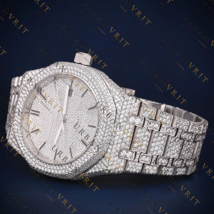 Iced Out Automatic VVS1 D Color Moissanite Watch