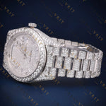Iced Out Day-Date VVS1 D Color Moissanite Watch