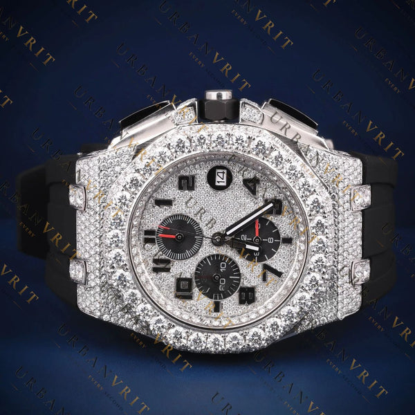 Iced Out Chronograph VVS1 D Color Moissanite Watch