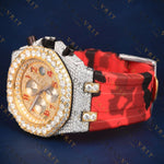 Two Tone Chronograph VVS1 D Color Moissanite Watch