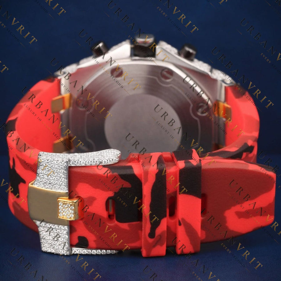 Two Tone Chronograph VVS1 D Color Moissanite Watch