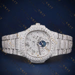 Moonphase Calendar VVS1 D Color Moissanite Watch