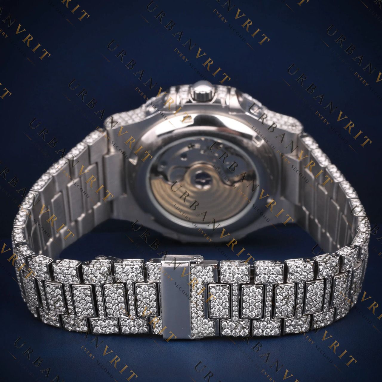 Moonphase Calendar VVS1 D Color Moissanite Watch