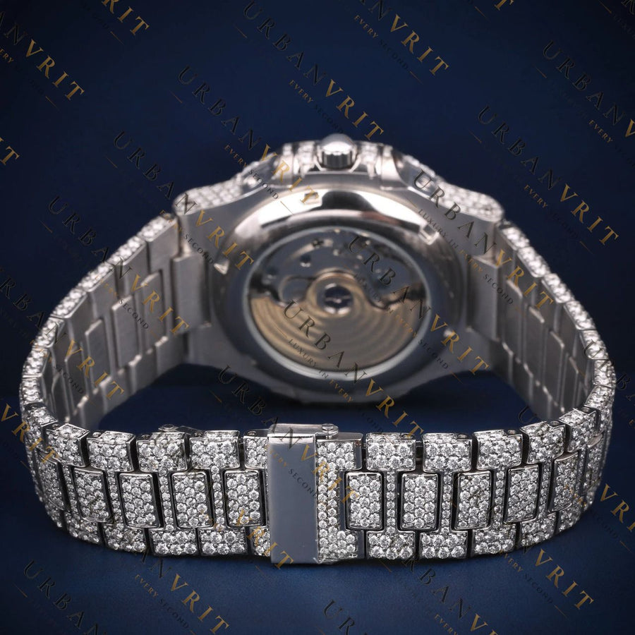 Moonphase Calendar VVS1 D Color Moissanite Watch