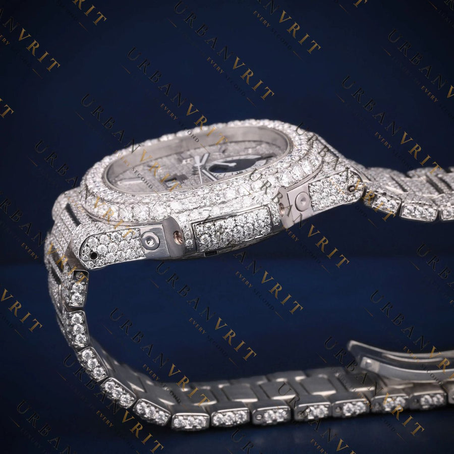Moonphase Calendar VVS1 D Color Moissanite Watch