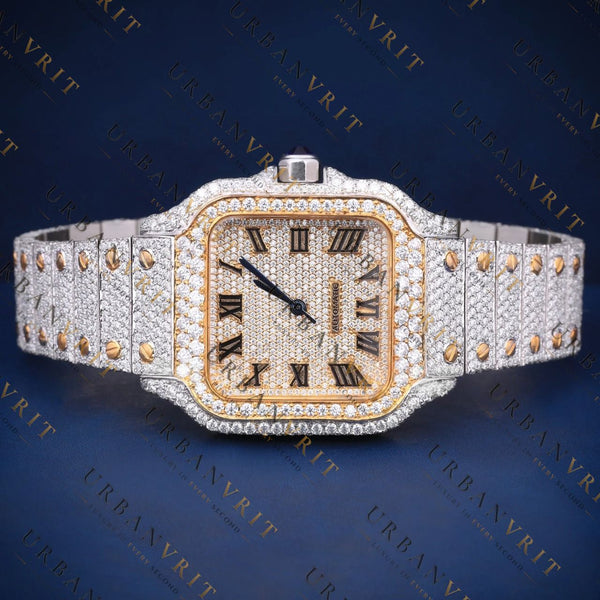 Two-Tone Square VVS1 D Color Moissanite Watch