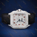 Square Iced-Out VVS1 D Color Moissanite Watch