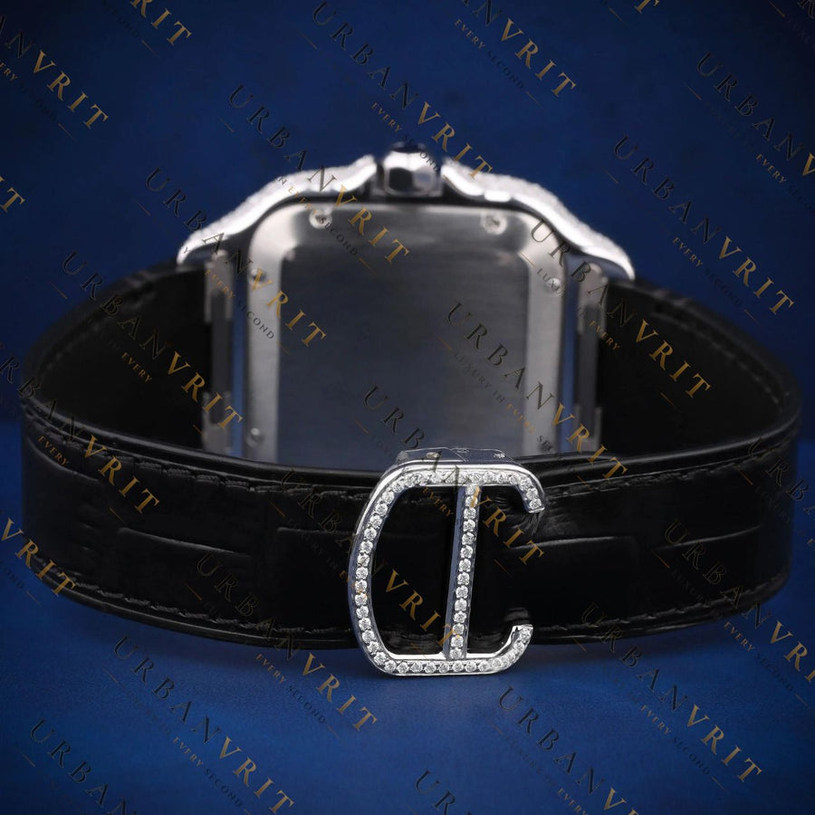 Square Iced-Out VVS1 D Color Moissanite Watch